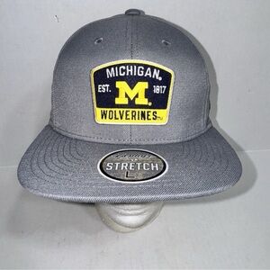 Zephyr Stretch Michigan Wolverines 2023 Champions Gray Size Large Baseball Hat